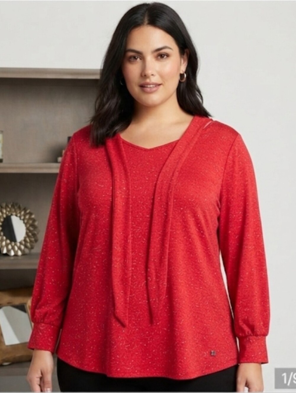 Adrienne Vittadini Long Sleeve Blouse in Size 3X